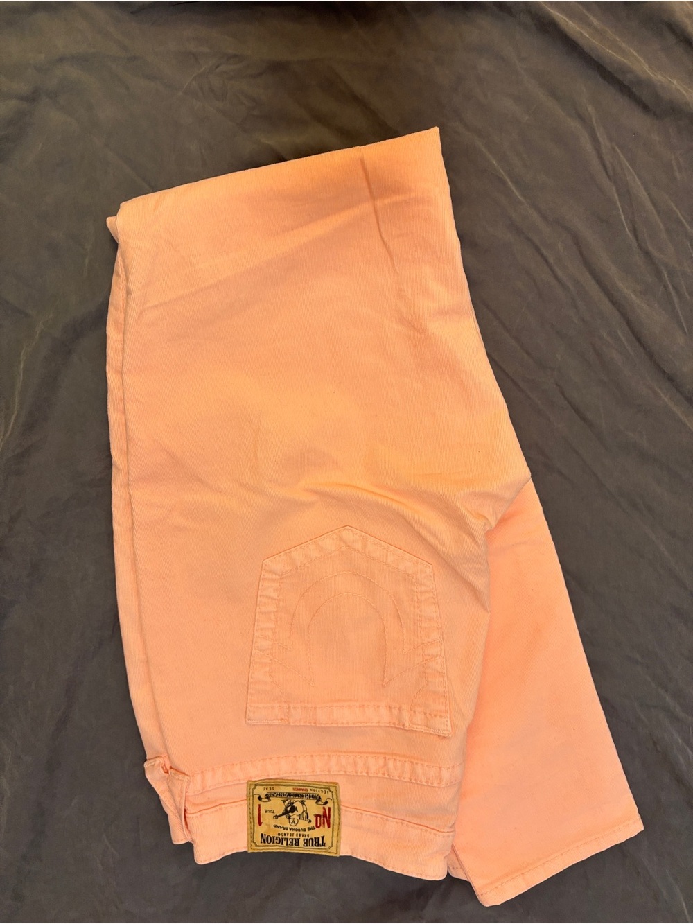 True Religion Women's Peach Jeggings with Signature Pocket